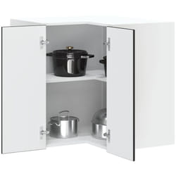 Vidaxl - Armoire murale d'angle de cuisine Kalmar noir bois d'ingénierie