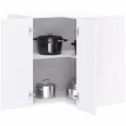 Ce meuble mural d'angle de cuisine est conçu pour optimiser l'espace de votre cuisine et décorer votre maison ! Matériau stab ...