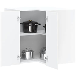 Vidaxl - Armoire murale d'angle de cuisine Kalmar blanc brillant