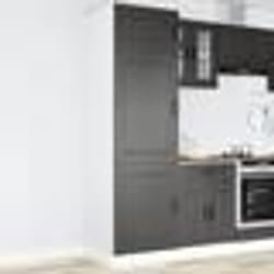 vidaXL Armoire de cuisine Kalmar noir bois dingénierie armoire de cuisine blanche armoire de cuisine latérale meuble de 853628