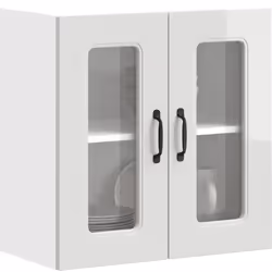Cette armoire murale de cuisine est destinée à optimiser l'espace de votre cuisine et à décorer votre maison ! Matériau stabl ...
