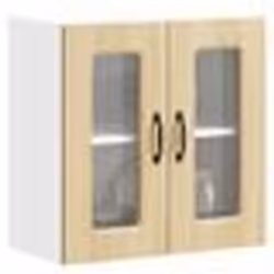 vidaXL Armoire murale de cuisine et porte en verre Kalmar chêne sonoma meuble mural de cuisine armoires murales avec 853670