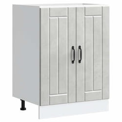 Meuble de base de lavabo Lucca gris béton bois ingénierie - Vidaxl