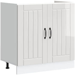 Vidaxl - Meuble de base de lavabo Lucca blanc brillant bois ingénierie