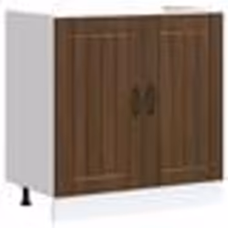vidaXL Meuble de base de lavabo Lucca chêne marron bois dingénierie meuble bas de cuisine meuble bas à tiroir de cuisine 8536 ...