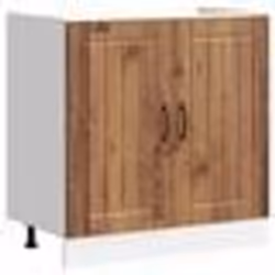 vidaXL Meuble de base de lavabo Lucca vieux bois bois dingénierie meuble bas de cuisine meuble bas à tiroir de cuisine 853695