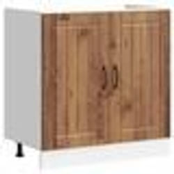 vidaXL Meuble de base de lavabo Lucca vieux bois bois dingénierie meuble bas de cuisine meuble bas à tiroir de cuisine 853695