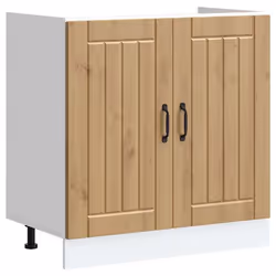 vidaXL Meuble de base de lavabo Lucca chêne artisanal bois ingénierie meuble bas de cuisine meuble bas à tiroir de 853696