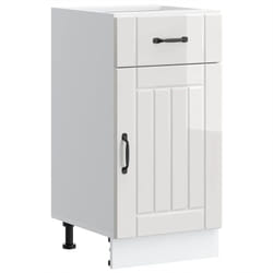 Armoire de cuisine Lucca blanc brillant bois ingénierie - Vidaxl