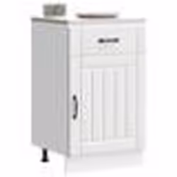 vidaXL Armoire de cuisine Lucca blanc bois dingénierie meuble dévier meuble de cuisine avec tiroir meuble de cuisine à 853717