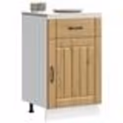 vidaXL Armoire de cuisine Lucca chêne artisanal bois ingénierie meuble dévier meuble de cuisine avec tiroir meuble de 853726