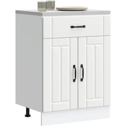 Armoire de cuisine Lucca blanc bois d'ingénierie - Vidaxl