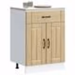 vidaXL Armoire de cuisine Lucca chêne sonoma bois ingénierie meuble dévier meuble de cuisine avec tiroir meuble de 853730