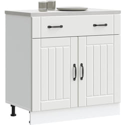 Armoire de cuisine Lucca blanc bois d'ingénierie Vidaxl