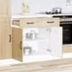 vidaXL Armoire de cuisine Lucca chêne sonoma bois ingénierie meuble dévier meuble de cuisine avec tiroir meuble de 853740
