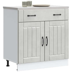 Armoire de cuisine Lucca gris béton bois ingénierie - Vidaxl