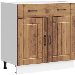 Vidaxl - Armoire de cuisine Lucca vieux bois bois ingénierie