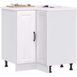 Cette armoire d'angle de cuisine optimise votre espace de cuisine, offrant un espace de rangement suffisant pour vos effets p ...