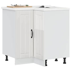 vidaXL Armoire dangle de cuisine Lucca blanc brillant bois ingénierie armoire dangle meuble dévier dangle meuble 853749