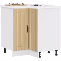Cette armoire d'angle de cuisine optimise votre espace de cuisine, offrant un espace de rangement suffisant pour vos effets p ...