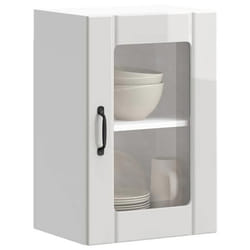 Vidaxl - Armoire Murale Cuisine Avec Porte En Verre Lucca Blanc Brillant