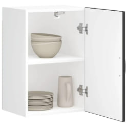 vidaXL Armoire murale de cuisine Lucca noir bois d'ingénierie