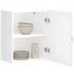 vidaXL Armoire murale de cuisine Lucca blanc brillant bois ingénierie 853801
