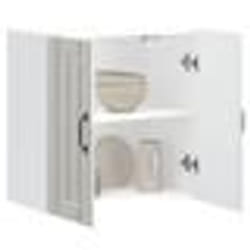 vidaXL Armoire murale de cuisine Lucca blanc brillant bois ingénierie meuble mural de cuisine armoire pour mur de cuisine 853819