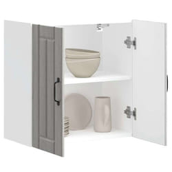 vidaXL Armoire murale de cuisine Lucca sonoma gris bois ingénierie meuble mural de cuisine armoire pour mur de cuisine 853823