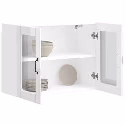 vidaXL Armoire murale de cuisine avec porte en verre Lucca meuble mural de cuisine armoires murales avec portes armoire 85384 ...