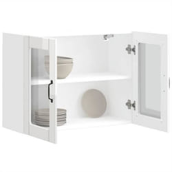 vidaXL Armoire murale de cuisine avec porte en verre Lucca meuble mural de cuisine armoires murales avec portes armoire 853849