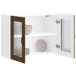 vidaXL Armoire murale cuisine porte en verre Lucca