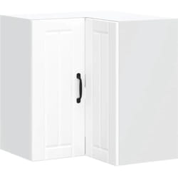 Armoire d'angle murale de cuisine Lucca blanc bois d'ingénierie Vidaxl