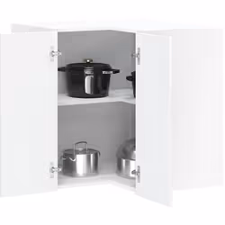 Ce meuble mural d'angle de cuisine est conçu pour optimiser l'espace de votre cuisine et décorer votre maison ! Matériau stab ...