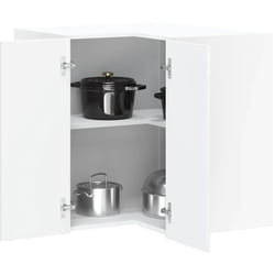 Vidaxl - Armoire murale d'angle de cuisine Lucca blanc brillant