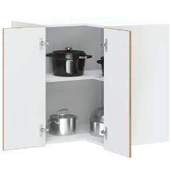 vidaXL Armoire d'angle murale - Lucca vieux bois
