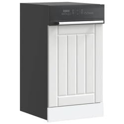 vidaXL Panneau de lave-vaisselle Lucca blanc bois dingénierie panneau avant de lave-vaisselle panneau panneau de porte 853887