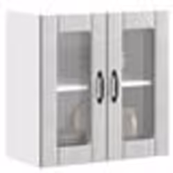 vidaXL Armoire murale de cuisine avec porte en verre Lucca gris béton meuble mural de cuisine armoires murales avec 853911