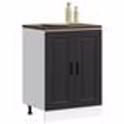 vidaXL Armoire de cuisine Porto noir bois dingénierie 853918