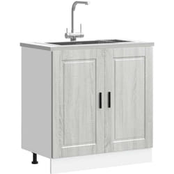 Meuble bas pour évier Porto sonoma gris bois ingénierie