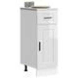 vidaXL Armoire de cuisine Porto blanc brillant bois ingénierie 853939