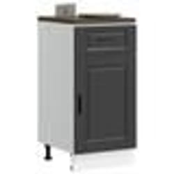 vidaXL Armoire de cuisine Porto noir bois dingénierie 853948