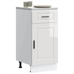 vidaXL Armoire de cuisine Porto blanc brillant bois ingénierie 853949