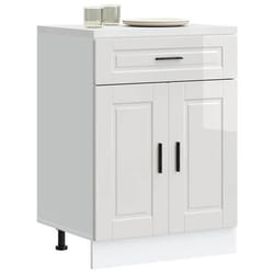 vidaXL Armoire de cuisine Porto blanc brillant bois ingénierie 853969