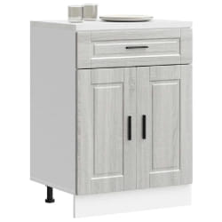 VIDAXL Armoire de cuisine Porto - Sonoma gris