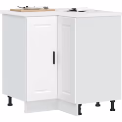 Cette armoire d'angle de cuisine optimise votre espace de cuisine, offrant un espace de rangement suffisant pour vos effets p ...
