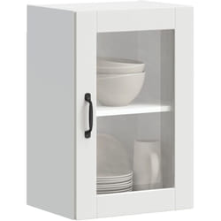 Armoire murale de cuisine avec porte en verre Porto blanc Vidaxl