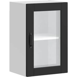 Vidaxl - Armoire murale de cuisine avec porte en verre Porto noir