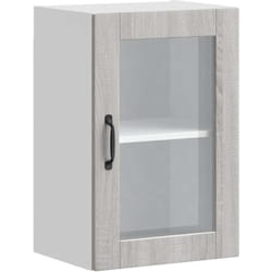 Armoire murale de cuisine avec porte en verre Porto sonoma gris Vidaxl