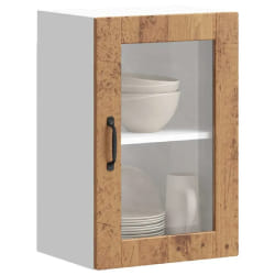vidaXL Armoire Murale Verre Porto Vieux Bois